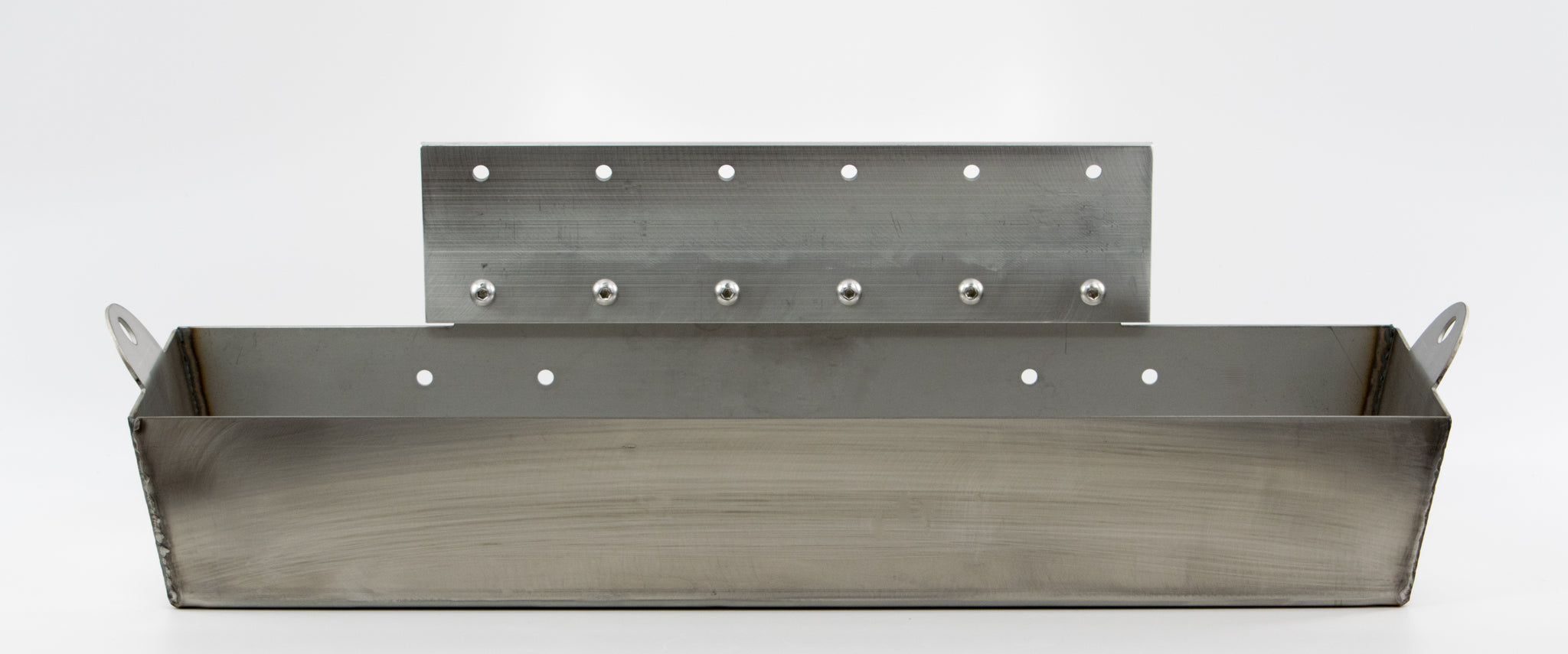 Stainless SUP tray bolts on the  left and right side of the rack.