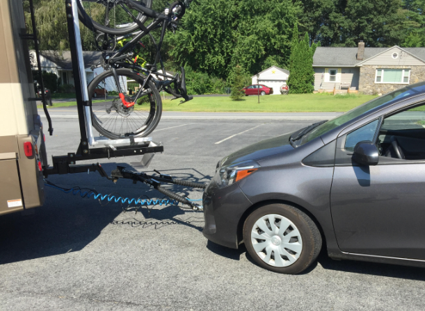 Dual Hitch extension bar for FOR FLAT TOWING ONLY